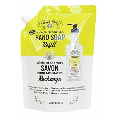 J.R. Watkins Hand Soap RefillSavon, Aloe & Green tea 34 fl oz , pack of 1