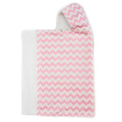 Bella Bundles™ Snap Hooded Towel in Pink Chevron