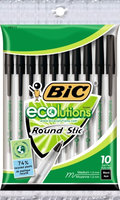 Bic 10 Count Black ecolutions Medium Round Stic Pens