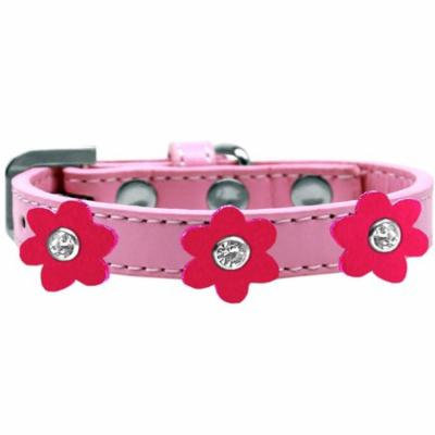 Flower Premium Collar Light Pink With Bright Pink Flowers Size 16