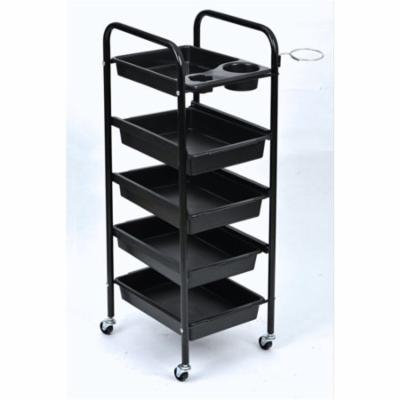 Salon Hair Storage Trolley, Estink Hairdresser 5-Tier Drawers with Castors, Multifunctional Beauty Makeup Rolling Cart