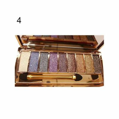 9 colors Waterproof Makeup Eyeshadow Glitter Palette with Brush AMZSE