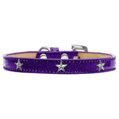 Silver Star Widget Dog Collar Purple Ice Cream Size 12