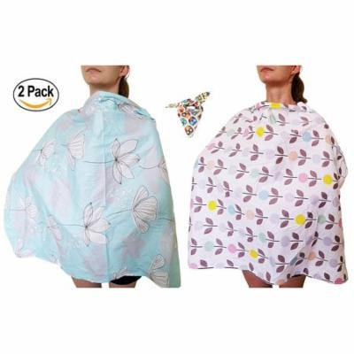 Holm Baby Nursing Cover TWO (2) pack, Breastfeeding Cover up, and Breast Pump Cover for Privacy. A Cotton Breathable Baby Nursing Wrap. Privacy Nursing Cover for Mom and Baby.