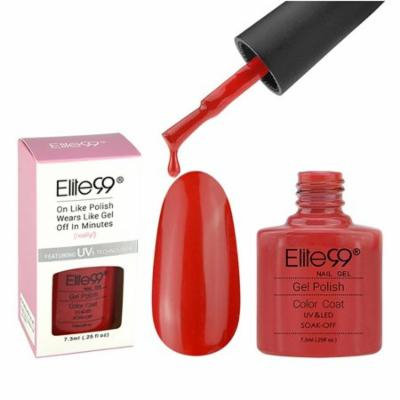 Elite99 Soak Off UV LED Gel Polish Manicure Nail Art 7.3ml Sealer Foundation Gift Box Fuchsia Red