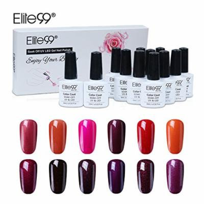 Elite99 Gel Nail Polish Set Soak off UV LED Nail Art Manicure Kit C014 + 50pcs Gel Remover Wraps