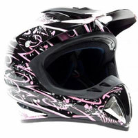 Typhoon Pink Splatter Motocross Helmet Size S