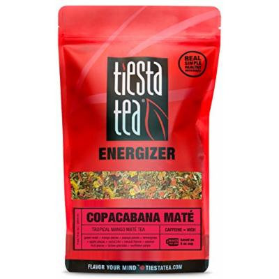 Tropical Mango Mate Tea , Copacabana Mate by Tiesta Tea , High Caffeine , Loose Leaf Mate Tea Energizer Blend , 1 Lb Bulk Bag