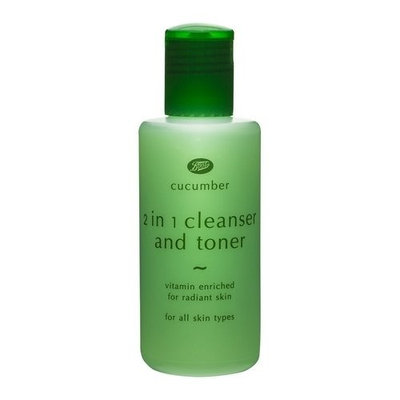 Boots Cucumber 2in1 Cleanser and Toner Vitamin Enriched for Radiant Skin For All Skin Types 150 ml.