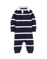 Ralph Lauren Childrenswear Infant Boys' Striped Rugby Coverall - Sizes 3-9 Months