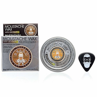 Best Moustache Wax Made With Butters, Vitamins & Extracts - Smells Great - Firm Hold for Long Lasting Styling - Promotes Thicker, Fuller Moustache - Citrus Scent /1.7 oz. Beard Care by Beard Guyz