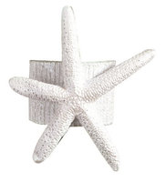 Coastal Starfish Shaped Resin Napkin Rings Set of 4 Kitchen Dining Room Split P