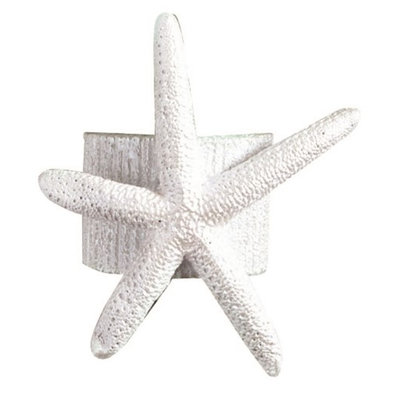 Coastal Starfish Shaped Resin Napkin Rings Set of 4 Kitchen Dining Room Split P