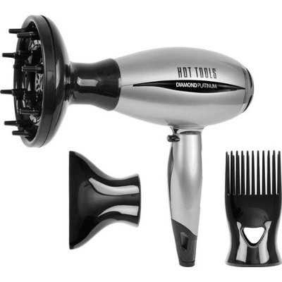 Hot Tools Diamond Platinum Mid-size Ionic Salon Hair Dryer-1600 Watt