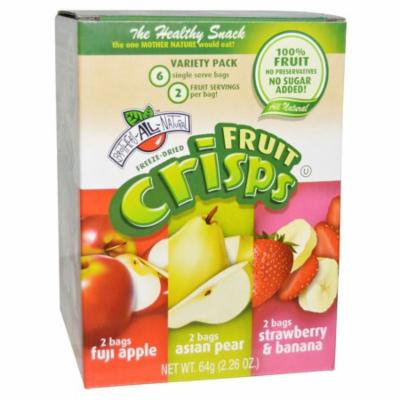 Brothers-All-Natural, Fruit Crisps Variety Pack, 6 Single Serve Bags(pack of 12)