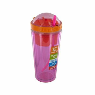 Bulk buys double wall rumbler w/ straw & snack cup- bpa free