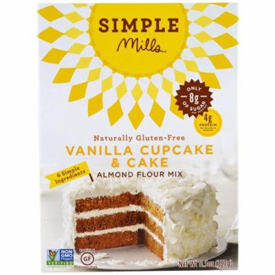 Simple Mills, Naturally Gluten-Free, Almond Flour Mix, Vanilla Cupcake & Cake , 11.5 oz (pack of 12)