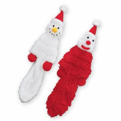 Stuffing Santa and Snowman Free Dog Toy Set