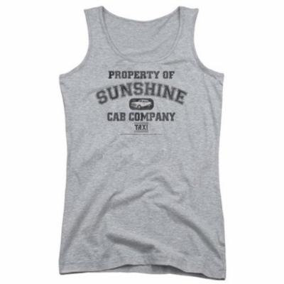 Trevco Taxi-Property Of Sunshine Cab - Juniors Tank Top - Athletic Heather, Large