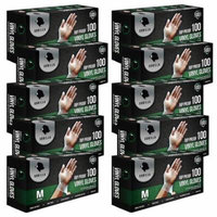 Gorilla Supply Rip-Proof Vinyl Gloves, Medium - 1000 count, 10 boxes of 100