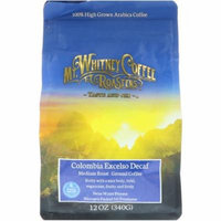 Mt. Whitney Coffee Roasters, Columbia Excelso Decaf, Ground Coffee, 12 oz (pack of 4)