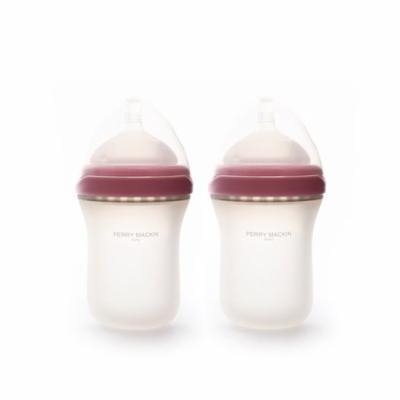 Perry Mackin Silicone Baby Bottle - 8oz, Pink, 2 Pack