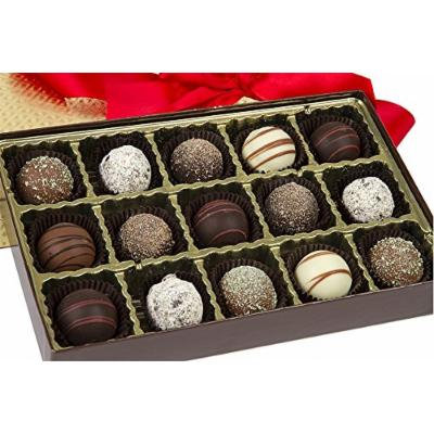 Sugar Plum Signature Tempting Truffle Box - Truffle Variety by Sugar Plum Chocolates (15 Piece)