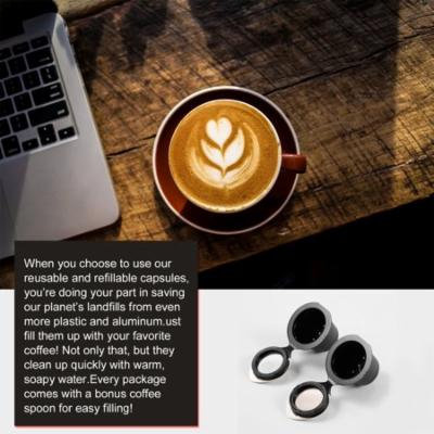 2PCS Filled Reusable Coffee Shell Stainless Steel Filter with Coffee Spoon