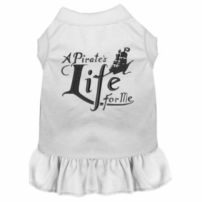 A Pirate's Life Embroidered Dog Dress White 4x (22)