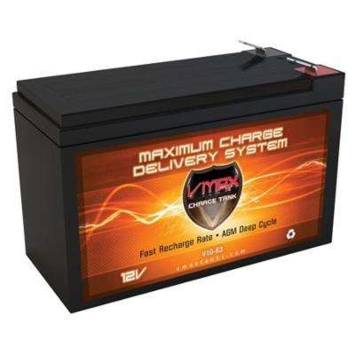 VMAXTANKS V10-63 12 Volt 10AH AGM 12V F2 Replacement APC BackUPS Pro 1000 B-655 Battery