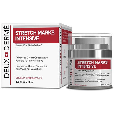 Deux Derme - Stretch Mark Intensive Cream With Vitamin E, Shea, Cocoa Butter for Pregnancy, Weight Gain (30ml)