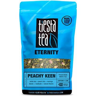 Peach Rose White Tea , Peachy Keen by Tiesta Tea , Low Caffeine , Loose Leaf White Tea Eternity Blend , Non-GMO , 1 Lb Bulk Bag