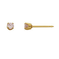 Home Ear Piercing Kit with a 14KT 3MM October CZ Earring