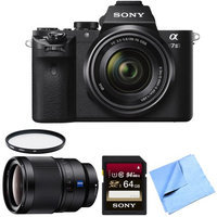 Sony Alpha 7II Mirrorless Interchangeable Lens Camera 35mm Prime Lens Bundle