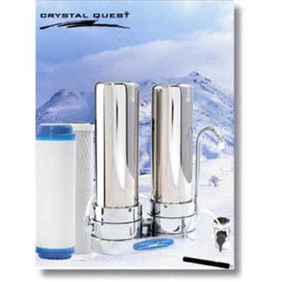 Crystal Quest CQE-CT-00115 Countertop Replaceable Double Multi Plus Water Filter System