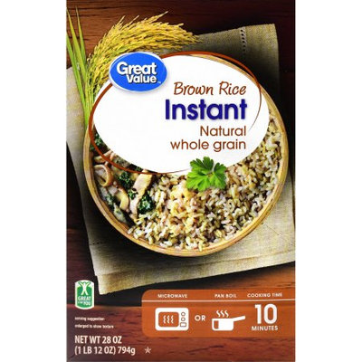 Wal-mart Store, Inc. Great Value Instant Brown Rice Natural Whole Grain, 28 oz