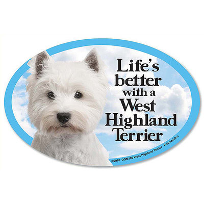Prismatix Decal Cat and Dog Magnets, West Highland Terrier