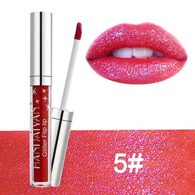 JUA PORROR Metallic Metal Lip Gloss -Glitter Liquid Lipstick-Long Lasting Waterproof Makeup for Woman Gift