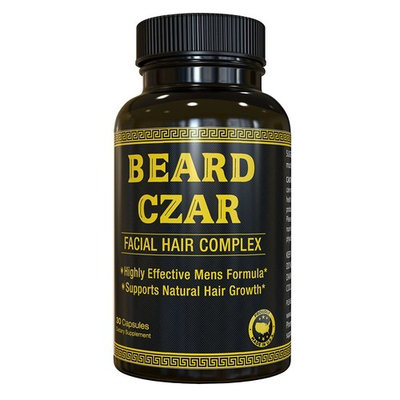 The Beard Czar-Facial Hair Complex- Highly Effective Mens Formula- Supports Natural Hair Growth-Improve Beard Quality and Nourishment-30 Capsules