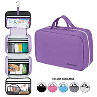Hanging Travel Toiletry Bag for Men and Women | Makeup Bag | Cosmetic Bag | Bathroom and Shower Organizer Kit | Leak Proof | Large (34”x11”)