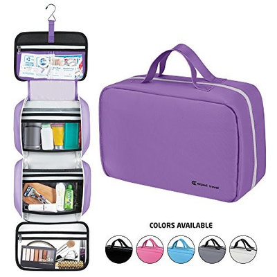 Hanging Travel Toiletry Bag for Men and Women | Makeup Bag | Cosmetic Bag | Bathroom and Shower Organizer Kit | Leak Proof | Large (34”x11”)
