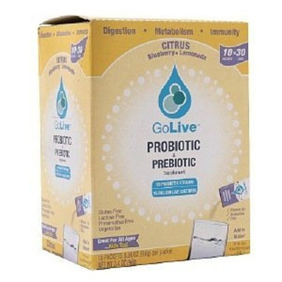 GoLive Probiotic & Prebiotic Drink Mix, Citrus Blueberry Lemonade 10 ea