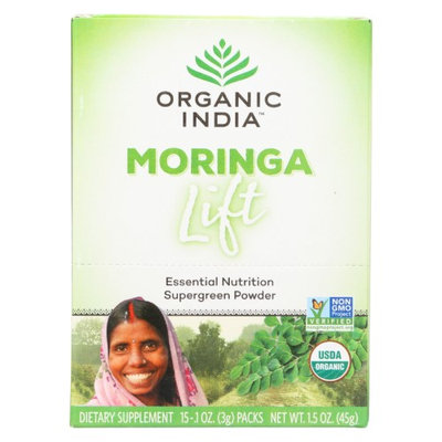 Organic India - Moringa Lift, Single Serve - Complex Superfood for Essential Nutrition - Abundant in Vitamins, Minerals & Amino Acids