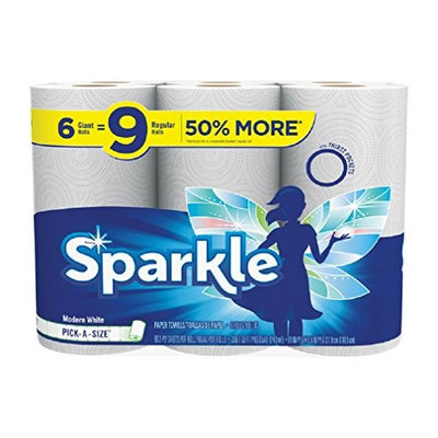 Sparkle Paper Towels Giant Rolls Pick-a-Size, White, 6 Count