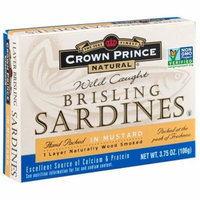 Crown Prince Natural, Brisling Sardines, In Mustard, 3.75 oz (pack of 12)