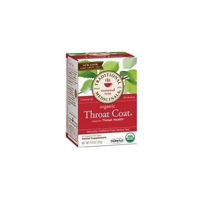 Traditional Medicinals Teas Organic Throat Coat Tea, 16 Bags by Traditional Medicinals