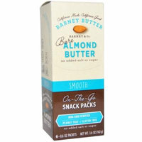 Barney Butter, Bare Almond Butter, Smooth, 6 Packets, 0.6 oz (pack of 4)
