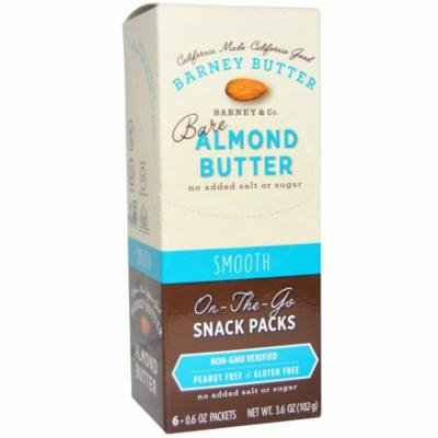 Barney Butter, Bare Almond Butter, Smooth, 6 Packets, 0.6 oz (pack of 4)