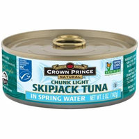 Crown Prince Natural, Skipjack Tuna, Chunk Light, In Spring Water, .5 oz (pack of 2)