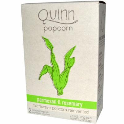 Quinn Popcorn, Microwave Popcorn, Parmesan & Rosemary, 2 Bags, 3.5 oz (100 g) Each(pack of 12)